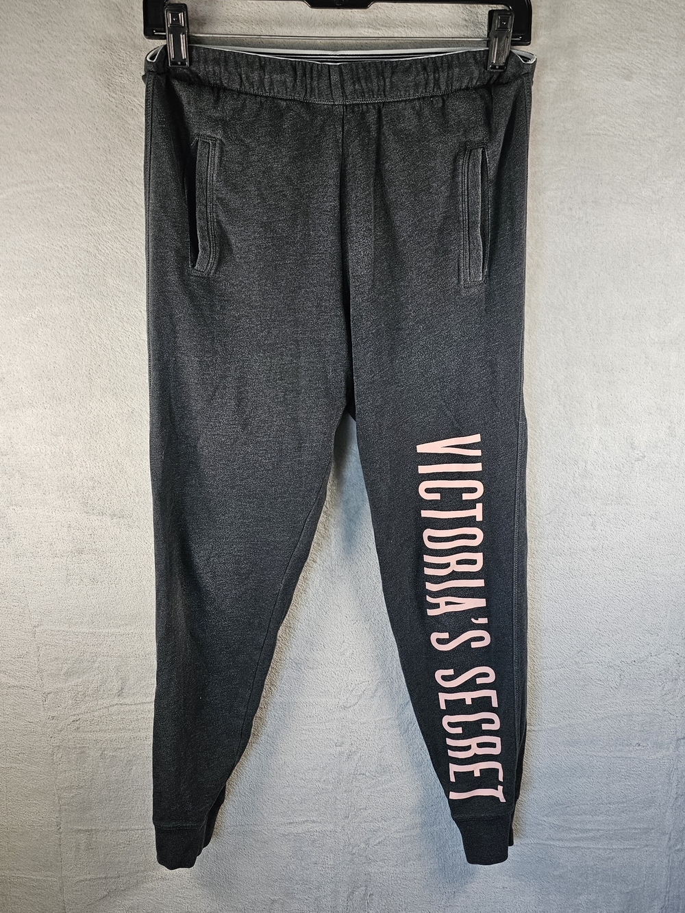 Victoria's Secret Sz. XS Women's Spellout Sweatpants Comfy Casual Stretch Gray